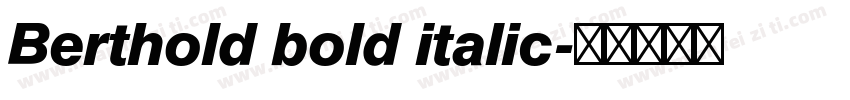 Berthold bold italic字体转换